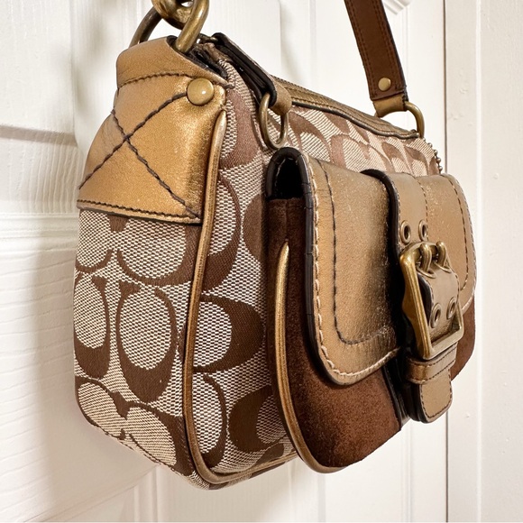 Coach Special Edition Fall 2004 Small Signature Bronze Hobo Shoulder Bag - Picture 4 of 13